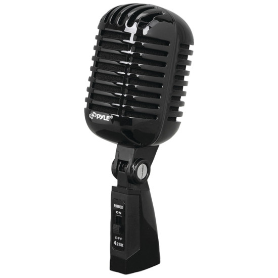 Pyle Pro PDMICR42BK Classic Retro Vintage-Style Dynamic Vocal Microphone (Black)do 33334882