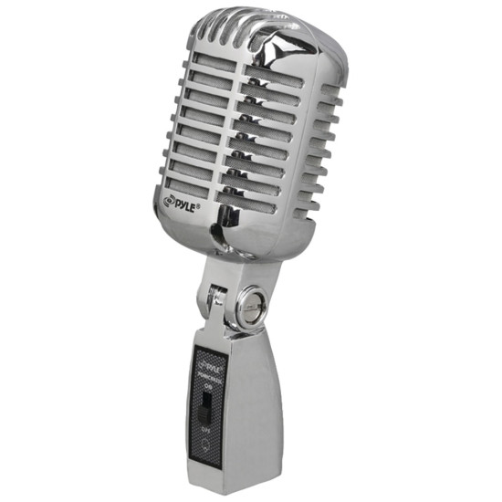 Pyle Pro PDMICR42SL Classic Retro Vintage-Style Dynamic Vocal Microphone (Silver)do 33334884