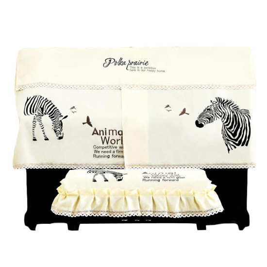 Piano Cover Dust Cover Zebra Pattern Piano Chair Cover Piano Stool Dustproofdo 43453335
